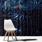 New Zealand New Year-Matariki Window Curtain Aotearoa Maori Tattoo Galaxy Sky