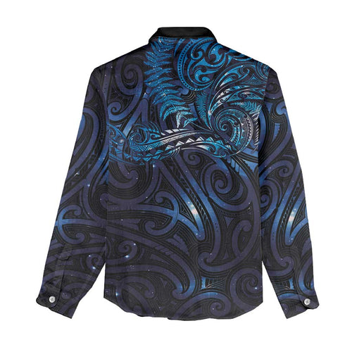 New Zealand New Year-Matariki Women Casual Shirt Aotearoa Maori Tattoo Galaxy Sky