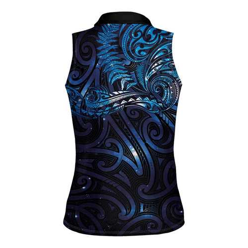 New Zealand New Year-Matariki Women Sleeveless Polo Shirt Aotearoa Maori Tattoo Galaxy Sky