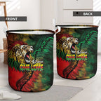 Aotearoa One Love Laundry Basket Reggae Lion with Kakahu Huruhuru