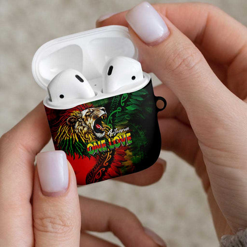 Aotearoa One Love AirPods Case Reggae Lion with Kakahu Huruhuru