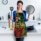 Aotearoa One Love Apron Reggae Lion with Kakahu Huruhuru