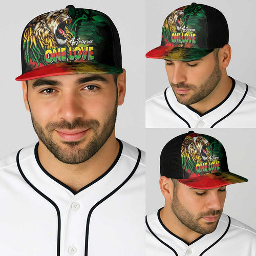 Aotearoa One Love Baseball Net Cap Reggae Lion with Kakahu Huruhuru