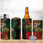 Aotearoa One Love 4 in 1 Can Cooler Tumbler Reggae Lion with Kakahu Huruhuru