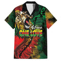 Aotearoa One Love Hawaiian Shirt Reggae Lion with Kakahu Huruhuru