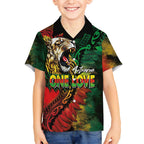 Aotearoa One Love Hawaiian Shirt Reggae Lion with Kakahu Huruhuru