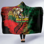 Aotearoa One Love Hooded Blanket Reggae Lion with Kakahu Huruhuru
