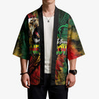 Aotearoa One Love Kimono Reggae Lion with Kakahu Huruhuru