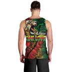 Aotearoa One Love Men Tank Top Reggae Lion with Kakahu Huruhuru