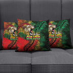 Aotearoa One Love Pillow Cover Reggae Lion with Kakahu Huruhuru
