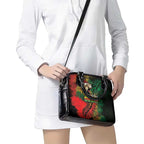 Aotearoa One Love Shoulder Handbag Reggae Lion with Kakahu Huruhuru