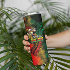 Aotearoa One Love Skinny Tumbler Reggae Lion with Kakahu Huruhuru