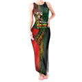 Aotearoa One Love Tank Maxi Dress Reggae Lion with Kakahu Huruhuru