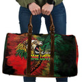 Aotearoa One Love Travel Bag Reggae Lion with Kakahu Huruhuru