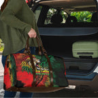 Aotearoa One Love Travel Bag Reggae Lion with Kakahu Huruhuru