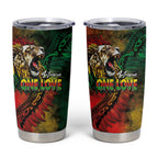 Aotearoa One Love Tumbler Cup Reggae Lion with Kakahu Huruhuru