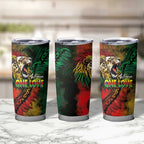 Aotearoa One Love Tumbler Cup Reggae Lion with Kakahu Huruhuru