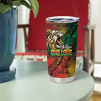Aotearoa One Love Tumbler Cup Reggae Lion with Kakahu Huruhuru
