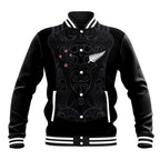 Custom Aotearoa Rugby Baseball Jacket Fern Blacks-Traditional Maori Motifs Design