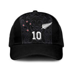 Custom Aotearoa Rugby Baseball Net Cap Fern Blacks-Traditional Maori Motifs Design