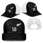 Custom Aotearoa Rugby Baseball Net Cap Fern Blacks-Traditional Maori Motifs Design