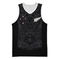 Custom Aotearoa Rugby Basketball Jersey Fern Blacks-Traditional Maori Motifs Design