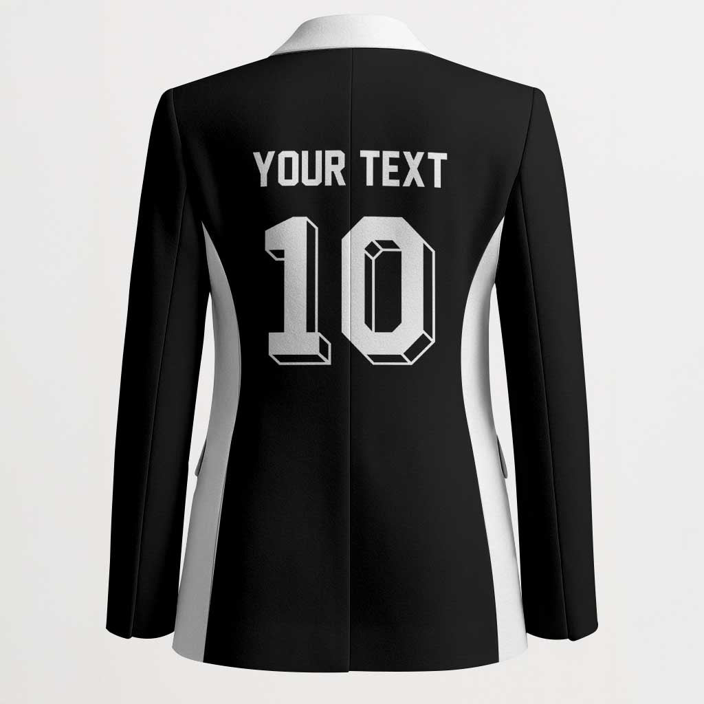 Custom Aotearoa Rugby Blazer Fern Blacks-Traditional Maori Motifs Design