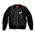 Custom Aotearoa Rugby Bomber Jacket Fern Blacks-Traditional Maori Motifs Design
