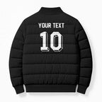 Custom Aotearoa Rugby Bomber Puffer Jacket Fern Blacks-Traditional Maori Motifs Design