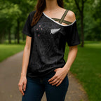 Custom Aotearoa Rugby Cross Shoulder Shirt Fern Blacks-Traditional Maori Motifs Design