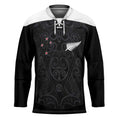 Custom Aotearoa Rugby Hockey Jersey Fern Blacks-Traditional Maori Motifs Design