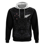 Custom Aotearoa Rugby Hoodie Fern Blacks-Traditional Maori Motifs Design