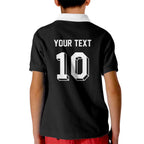 Custom Aotearoa Rugby Kid Polo Shirt Fern Blacks-Traditional Maori Motifs Design