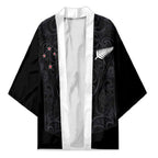 Custom Aotearoa Rugby Kimono Fern Blacks-Traditional Maori Motifs Design