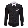 Custom Aotearoa Rugby Long Sleeve Button Shirt Fern Blacks-Traditional Maori Motifs Design