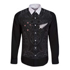 Custom Aotearoa Rugby Long Sleeve Button Shirt Fern Blacks-Traditional Maori Motifs Design
