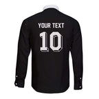 Custom Aotearoa Rugby Long Sleeve Button Shirt Fern Blacks-Traditional Maori Motifs Design