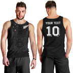 Custom Aotearoa Rugby Men Tank Top Fern Blacks-Traditional Maori Motifs Design
