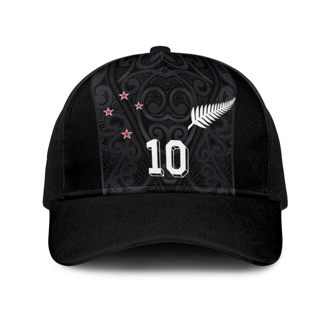 Custom Aotearoa Rugby Mesh Trucker Cap Fern Blacks-Traditional Maori Motifs Design