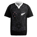 Custom Aotearoa Rugby Rugby Jersey Fern Blacks-Traditional Maori Motifs Design
