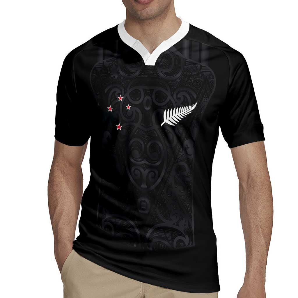 Custom Aotearoa Rugby Rugby Jersey Fern Blacks-Traditional Maori Motifs Design