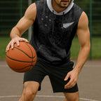 Custom Aotearoa Rugby Sleeveless Hoodie Fern Blacks-Traditional Maori Motifs Design