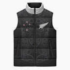 Custom Aotearoa Rugby Sleeveless Puffer Jacket Fern Blacks-Traditional Maori Motifs Design