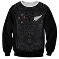 Custom Aotearoa Rugby Sweatshirt Fern Blacks-Traditional Maori Motifs Design