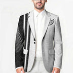 Custom New Zealand Football Blazer Silver Fern and Maori Tribal Black White Half Sporty Style