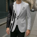 Custom New Zealand Football Blazer Silver Fern and Maori Tribal Black White Half Sporty Style