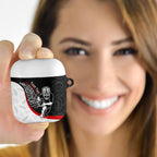 Personalised Aotearoa Lawn Bowls AirPods Case Maori Warrior and Silver Fern Sporty Style