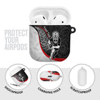 Personalised Aotearoa Lawn Bowls AirPods Case Maori Warrior and Silver Fern Sporty Style