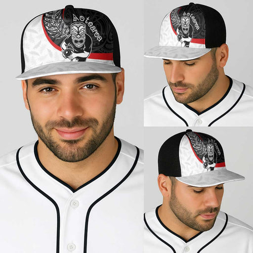 Aotearoa Lawn Bowls Baseball Net Cap Maori Warrior and Silver Fern Sporty Style
