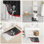 Personalised Aotearoa Lawn Bowls Bathroom Set Maori Warrior and Silver Fern Sporty Style
